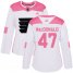 Adidas Philadelphia Flyers #47 Andrew MacDonald White/Pink Authentic Fashion Womens Stitched NHL Jersey