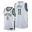 Nike Milwaukee Bucks #11 Brook Lopez Womens 2021 NBA Finals Champions Swingman Association Edition Jersey White Womens