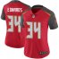 Nike Tampa Bay Buccaneers #34 Mike Edwards Red Team Color Womens Stitched NFL Vapor Untouchable Limited Jersey