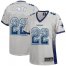 Nike Dallas Cowboys #22 Emmitt Smith Grey Womens Stitched NFL Elite Drift Fashion Jersey