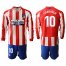 Atletico Madrid #10 Carrasco Home Long Sleeves Soccer Club Jersey