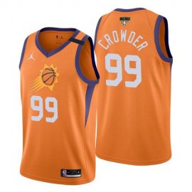 Phoenix Phoenix Suns #99 Jae Crowder Mens 2021 NBA Finals Bound Statement Edition NBA Jersey Orange Mens