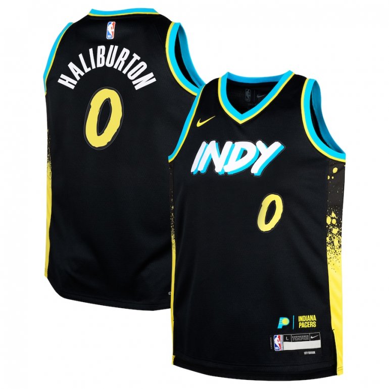 Tyrese Haliburton Indiana Pacers Nike Youth 2023/24 Swingman Replica Jersey – City Edition – Black Tyrese Haliburton Indiana Pacers Nike Youth 2023/24 Swingman Replica Jersey – City Edition – Black
