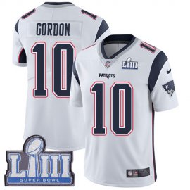 Nike New England Patriots #10 Josh Gordon White Super Bowl LIII Bound Youth Stitched NFL Vapor Untouchable Limited Jersey