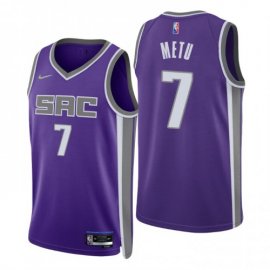 Nike Sacramento Kings #7 Chimezie Metu Purple Mens 2021-22 NBA 75th Anniversary Diamond Swingman Jersey – Icon Edition Mens
