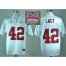 2013 BCS National Championship Alabama Crimson 42 Lacy White NCAA Football Jersey
