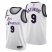 Nike Los Angeles Lakers #9 Kent Bazemore Mens 2022-23 City Edition NBA Jersey – Cherry Blossom White Mens