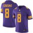 Nike Minnesota Vikings #8 Kirk Cousins Purple Mens Stitched NFL Limited Rush Jersey