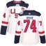 Team USA #74 T. J. Oshie White 2016 World Cup Womens Stitched NHL Jersey