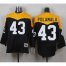 Mitchell And Ness 1967 Pittsburgh Steelers #43 Troy Polamalu Black/Yelllow Throwback Mens Stitched NFL Jersey