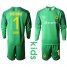 Dortmund #1 Burki Green Goalkeeper Long Sleeves Kid Soccer Club Jersey