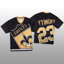 NFL New Orleans New Orleans Saints #23 Marshon Lattimore Black Mens Mitchell & Nell Big Face Fashion Limited NFL Jersey