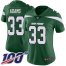 Nike New York Jets #33 Jamal Adams Green Team Color Womens Stitched NFL 100th Season Vapor Limited Jersey