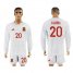 Spain #20 S.Cazorla White Away Long Sleeves Soccer Country Jersey