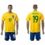 Brazil #19 Willian Home Soccer Country Jersey