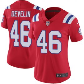 Nike New England Patriots #46 James Develin Red Alternate Womens Stitched NFL Vapor Untouchable Limited Jersey