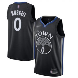 Warriors #0 DAngelo Russell Black Basketball Swingman City Edition 2019/20 Jersey