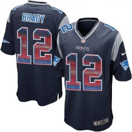 Nike New England Patriots #12 Tom Brady Navy Blue Team Color Mens Stitched NFL Limited Strobe Jersey