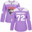 Adidas Florida Panthers #72 Sergei Bobrovsky Purple Authentic Fights Cancer Womens Stitched NHL Jersey