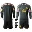 Marseille Blank Black Goalkeeper Long Sleeves Kid Soccer Club Jersey