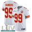 Nike Kansas City Chiefs #99 Khalen Saunders White Super Bowl LIV 2020 Mens Stitched NFL Vapor Untouchable Limited Jersey