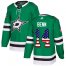 Adidas Dallas Stars #14 Jamie Benn Green Home Authentic USA Flag Stitched NHL Jersey