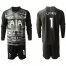 Tottenham Hotspur #1 Lloris Black Goalkeeper Long Sleeves Soccer Club Jersey