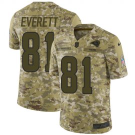 Nike Los Angeles Rams #81 Gerald Everett Camo Youth Stitched NFL Limited 2018 Salute to Service Jersey