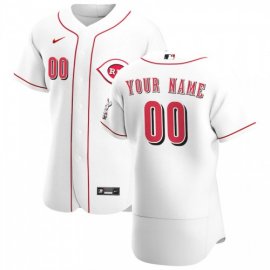 Cincinnati Reds Custom Mens Nike White Home 2020 Authentic Player MLB Jersey