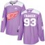 Adidas Detroit Red Wings #93 Johan Franzen Purple Authentic Fights Cancer Stitched NHL Jersey