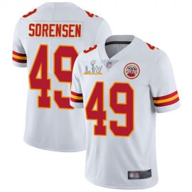 Nike Kansas City Chiefs #49 Daniel Sorensen White Mens Super Bowl LV Bound Stitched NFL Vapor Untouchable Limited Jersey
