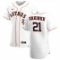 Houston Astros #21 Zack Greinke Mens Nike White Home 2020 Authentic Player MLB Jersey