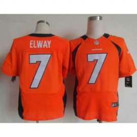 Nike Denver Broncos #7 John Elway Orange Team Color Mens Stitched NFL Elite Jersey