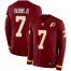 Nike Washington Football Team #7 Dwayne Haskins Jr Burgundy Red Team Color Youth Stitched NFL Limited Therma Long Sleeve Jersey