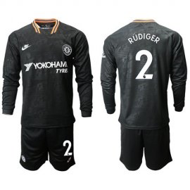 Chelsea #2 Rudiger Third Long Sleeves Soccer Club Jersey