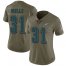 Nike Philadelphia Eagles #31 Jalen Mills Olive Womens Stitched NFL Limited 2017 Salute to Service Jersey
