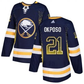 Adidas Buffalo Sabres #21 Kyle Okposo Navy Blue Home Authentic Drift Fashion Stitched NHL Jersey