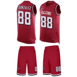 Nike Atlanta Falcons #88 Tony Gonzalez Red Team Color Mens Stitched NFL Limited Tank Top Suit Jersey
