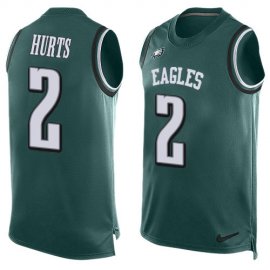 Nike Philadelphia Eagles #2 Jalen Hurts Green Team Color Mens Stitched NFL Limited Tank Top Jersey
