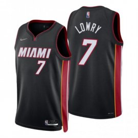 Nike Miami Heat #7 Kyle Lowry Black Mens 2021-22 NBA 75th Anniversary Diamond Swingman Jersey – Icon Edition Mens
