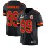 Nike Kansas City Chiefs #99 Khalen Saunders Black Mens Super Bowl LV Bound Stitched NFL Limited Rush Jersey