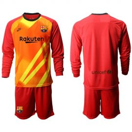Barcelona Blank Red Goalkeeper Long Sleeves Soccer Club Jersey