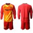 Barcelona Blank Red Goalkeeper Long Sleeves Soccer Club Jersey