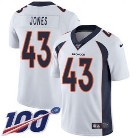 Nike Denver Broncos #43 Joe Jones White Mens Stitched NFL 100th Season Vapor Untouchable Limited Jersey