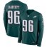 Nike Philadelphia Eagles #96 Derek Barnett Midnight Green Team Color Mens Stitched NFL Limited Therma Long Sleeve Jersey