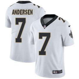 Nike New Orleans Saints #7 Morten Andersen White Mens Stitched NFL Vapor Untouchable Limited Jersey