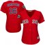 Boston Red Sox #16 Andrew Benintendi Red Alternate 2018 World Series Womens Stitched MLB Jersey