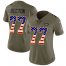 Nike New York Jets #77 Mekhi Becton Olive/USA Flag Womens Stitched NFL Limited 2017 Salute To Service Jersey
