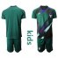 France Blank Green Goalkeeper Kid Soccer Country Jersey