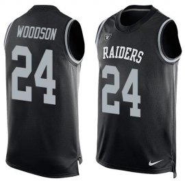 Nike Las Vegas Raiders #24 Charles Woodson Black Team Color Mens Stitched NFL Limited Tank Top Jersey